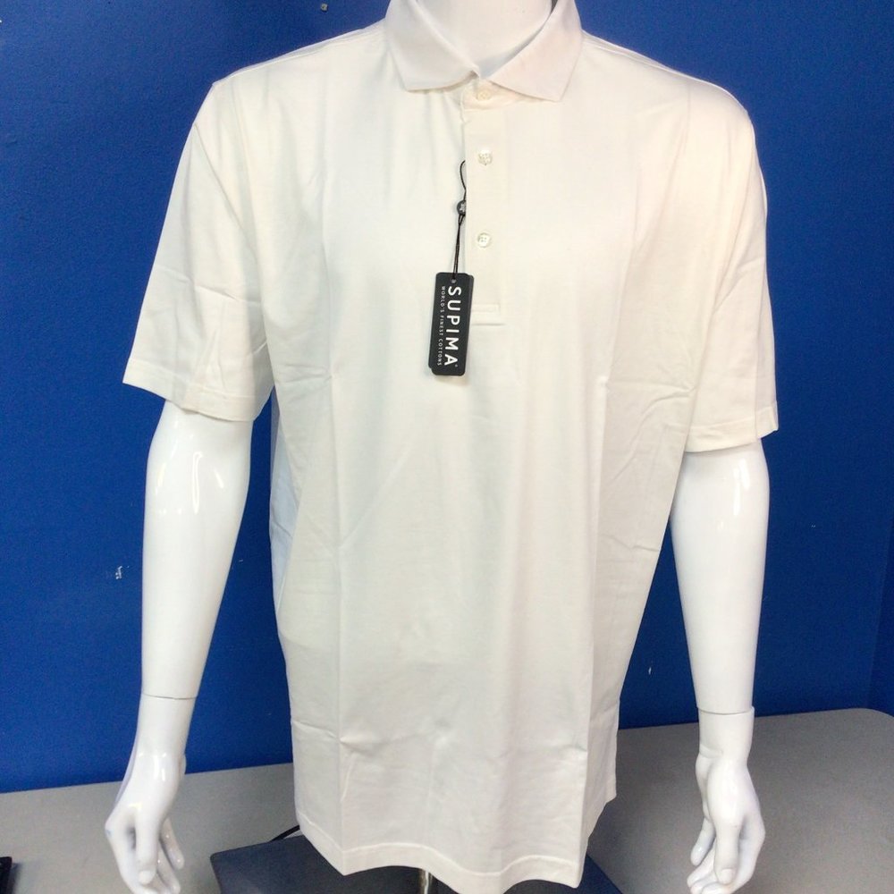 NWT Turtleson Clubhouse Cotton Polo White Size XL or L